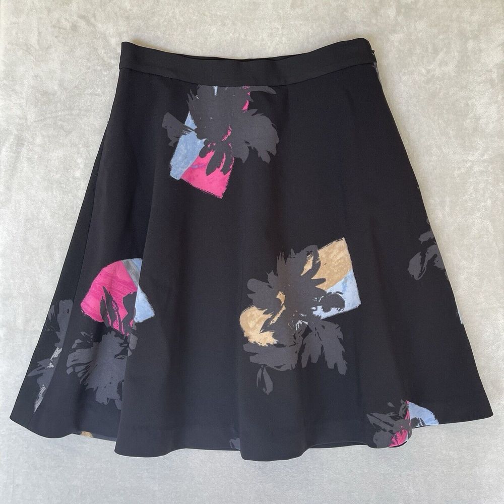 Ellen Tracy Skirt Womens Size 6 Black‎ Art To Wear Retro Dark Feminine Romantic